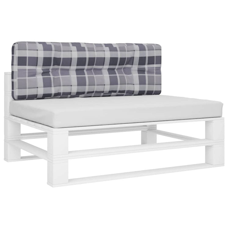 VidaXL coussin de palette 120x40x12 cm tissu motif losange gris