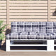 VidaXL coussin de palette 120x40x12 cm tissu motif losange gris