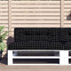 Coussin de banc de palette Vidaxl 120x40x12 cm Tissu diamant motif noir
