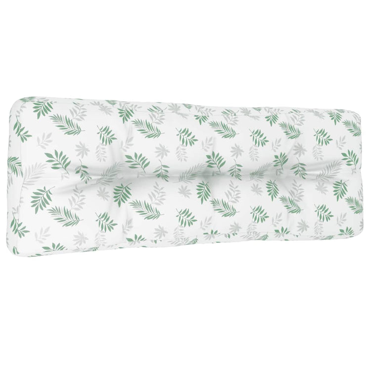 Coussin de palette vidaxl 120x40x12 cm motif de feuille de tissu
