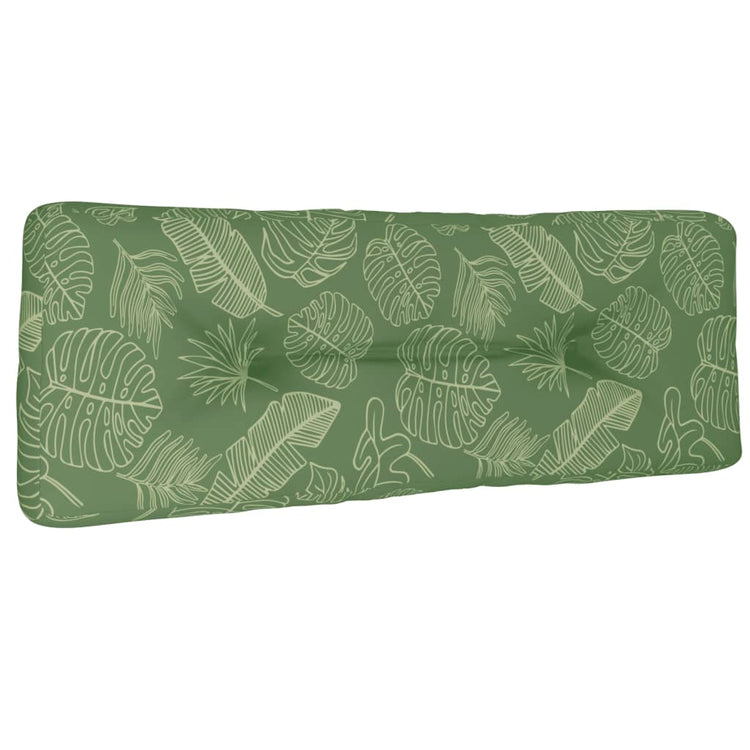 VidaXL coussin palette 120x40x12 cm tissu motif feuille