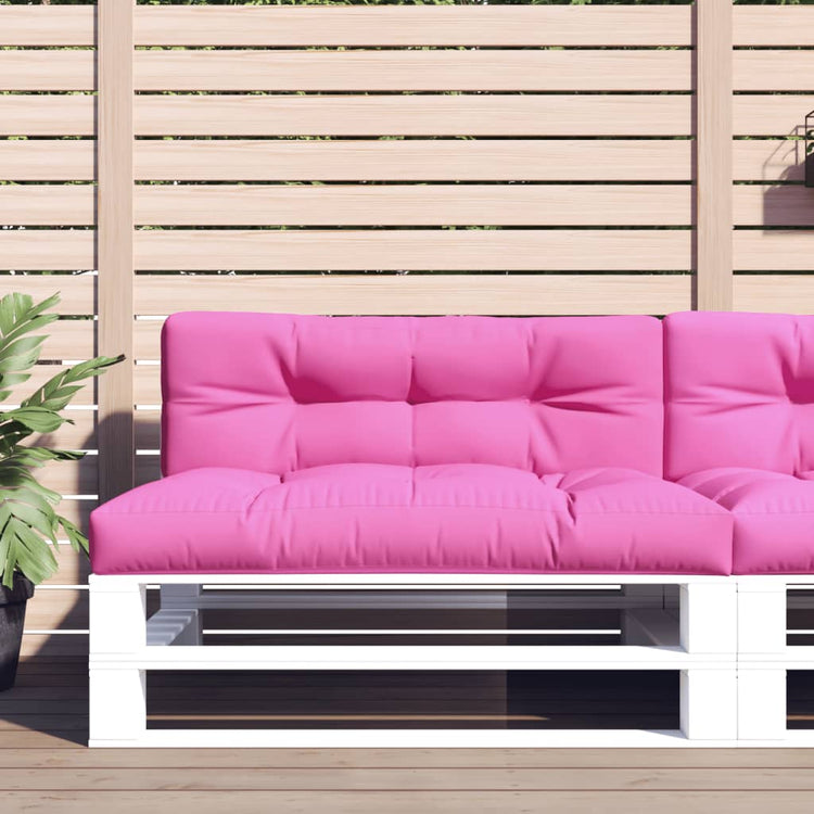 VidaXL coussin palette 120x40x12 cm tissu rose