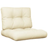 VidaXL coussins de palette 2 pcs tissu couleur crème