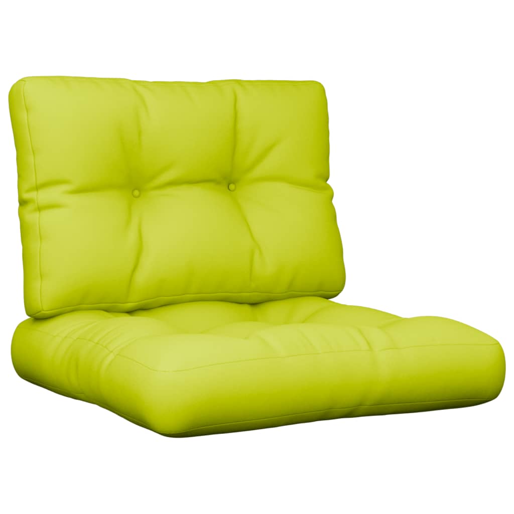Coussins de palette vidaxl 2 St tissu vert vert