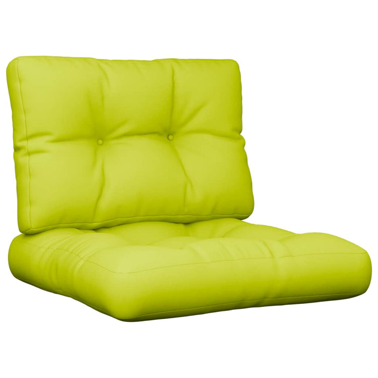 Coussins de palette vidaxl 2 St tissu vert vert