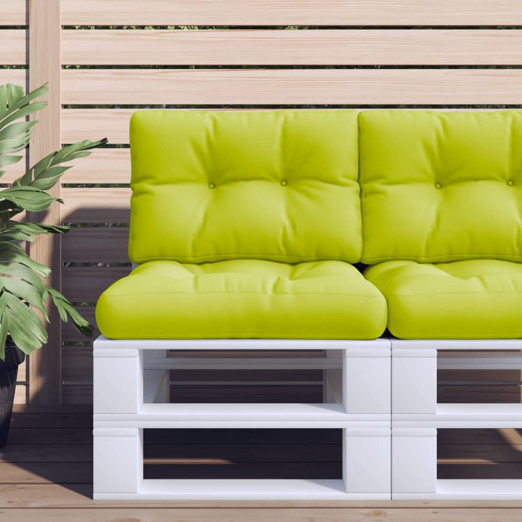 Coussins de palette vidaxl 2 St tissu vert vert