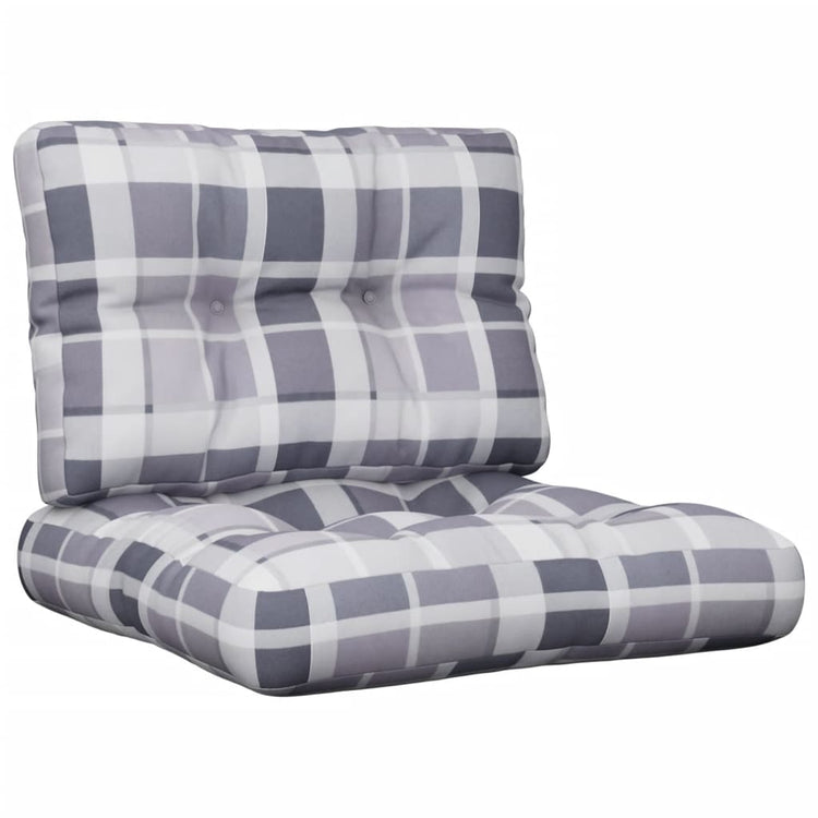 Coussins de palette vidaxl 2 stedcase motif tissu gris