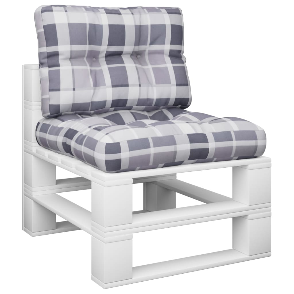 Coussins de palette vidaxl 2 stedcase motif tissu gris