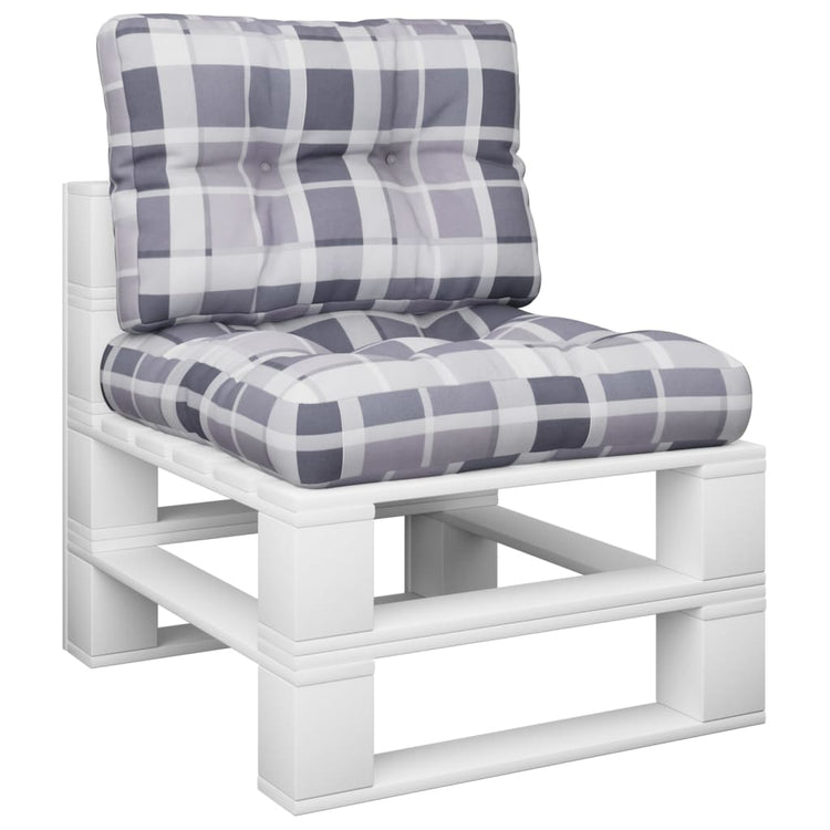 Coussins de palette vidaxl 2 stedcase motif tissu gris