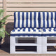 Coussins de palette vidaxl 2 St tissu étanche blanc et bleu