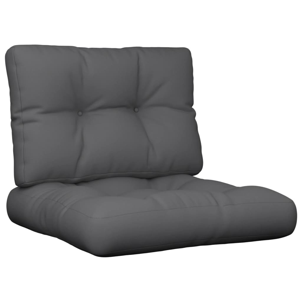 VidaXL coussins de palette 2 pcs tissu anthracite