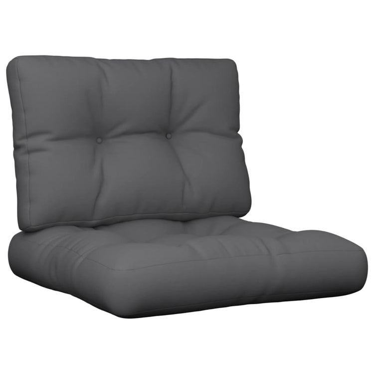 VidaXL coussins de palette 2 pcs tissu anthracite