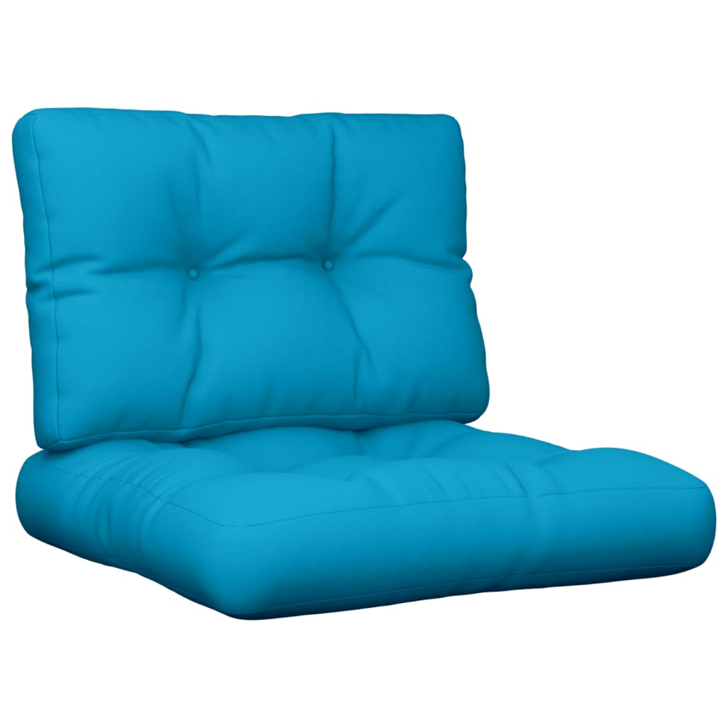 VidaXL coussins de palette 2 pcs tissu bleu clair