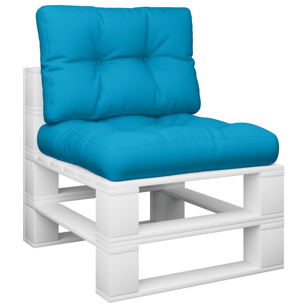 VidaXL coussins de palette 2 pcs tissu bleu clair