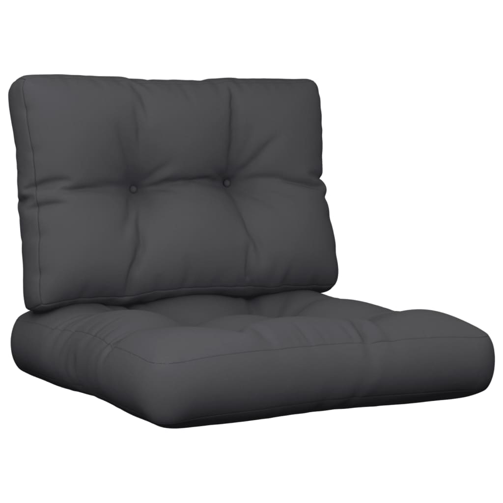 Coussins de palette vidaxl 2 st tissu noir
