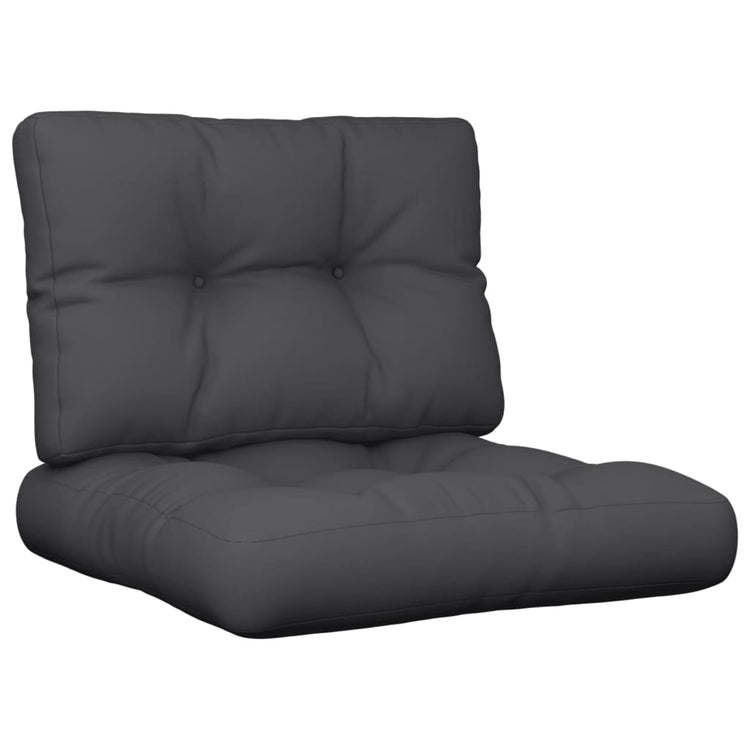 Coussins de palette vidaxl 2 st tissu noir