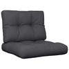 VidaXL coussins de palette 2 pcs tissu noir