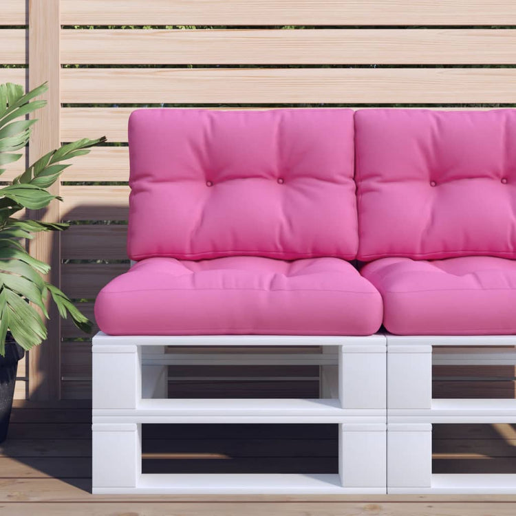 Coussins de palette vidaxl 2 st tissu rose