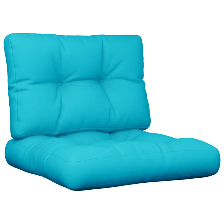 Coussins de palette vidaxl 2 st tissu turquoise