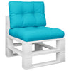 Coussins de palette vidaxl 2 st tissu turquoise