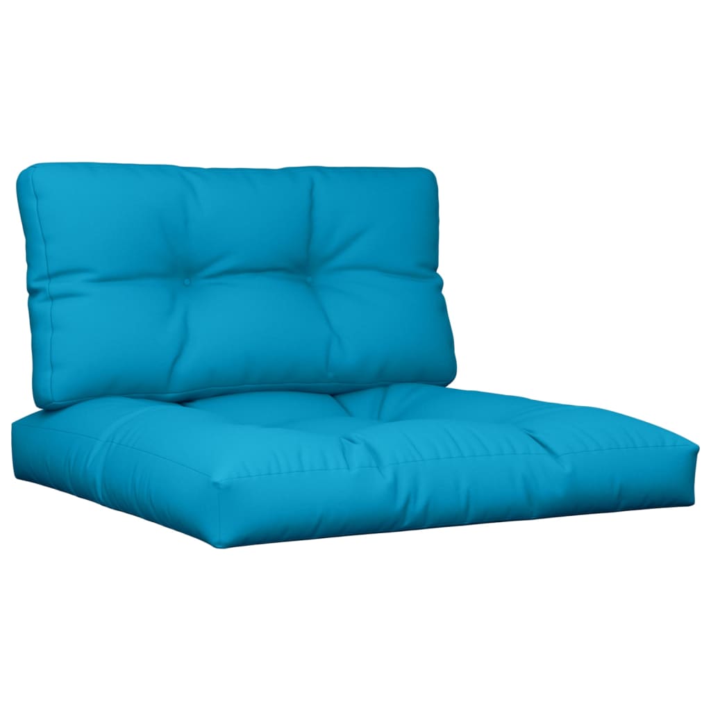 VidaXL coussins de palette 2 pcs tissu bleu clair