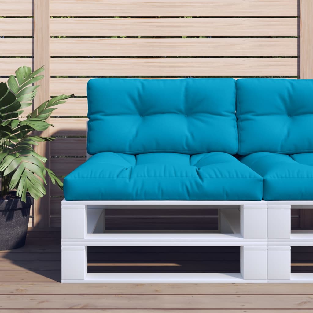 VidaXL coussins de palette 2 pcs tissu bleu clair