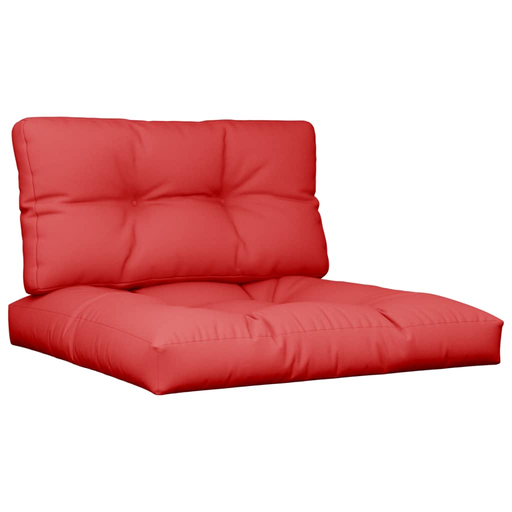 Coussins de palette vidaxl 2 st tissu rouge