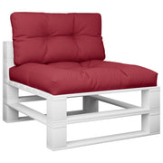 Coussins de palette vidaxl 2 st tissu vin rouge - afbeelding 3