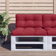 Coussins de palette vidaxl 2 st tissu vin rouge