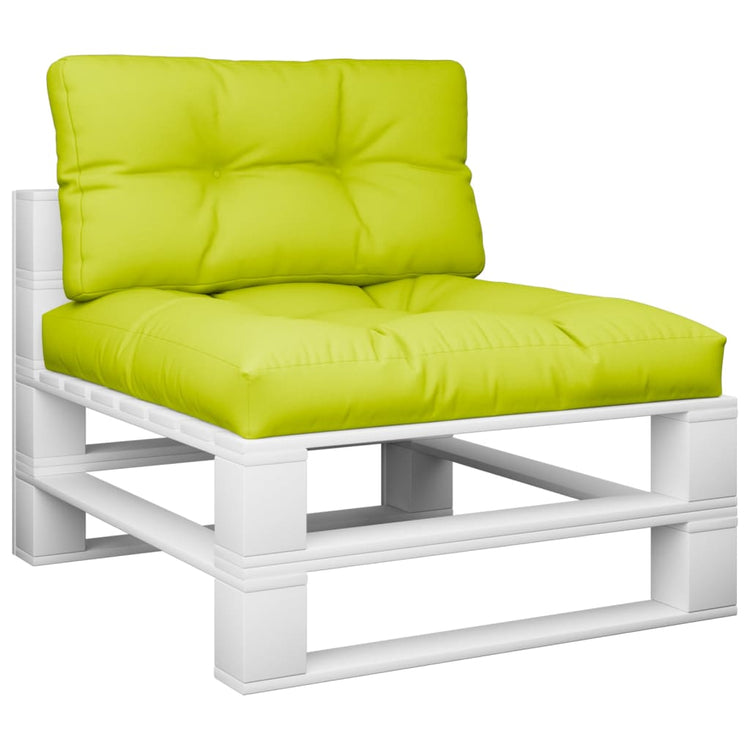 Coussins de palette vidaxl 2 st tissu vert clair