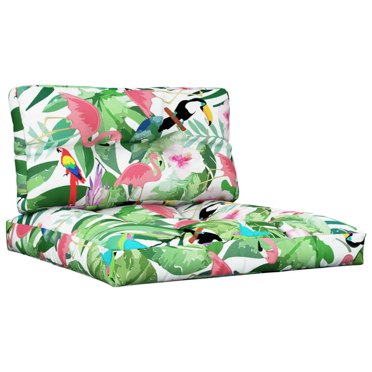 Vidaxl Pallet Cushions 2 St tissu multi-colorant