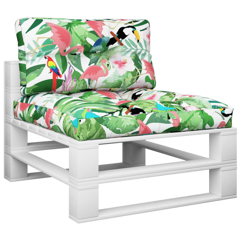 Vidaxl Pallet Cushions 2 St tissu multi-colorant