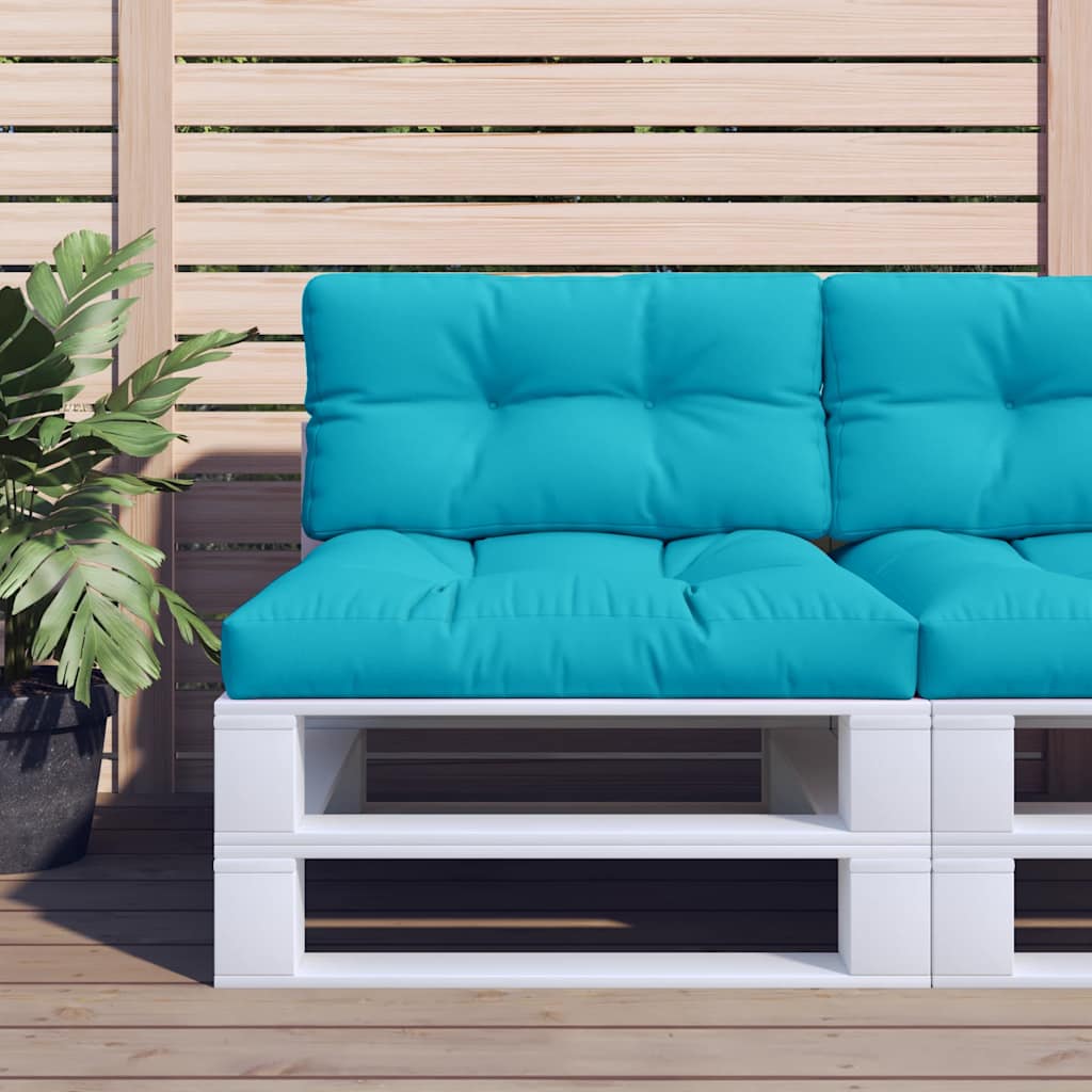 Coussins de palette vidaxl 2 st tissu turquoise