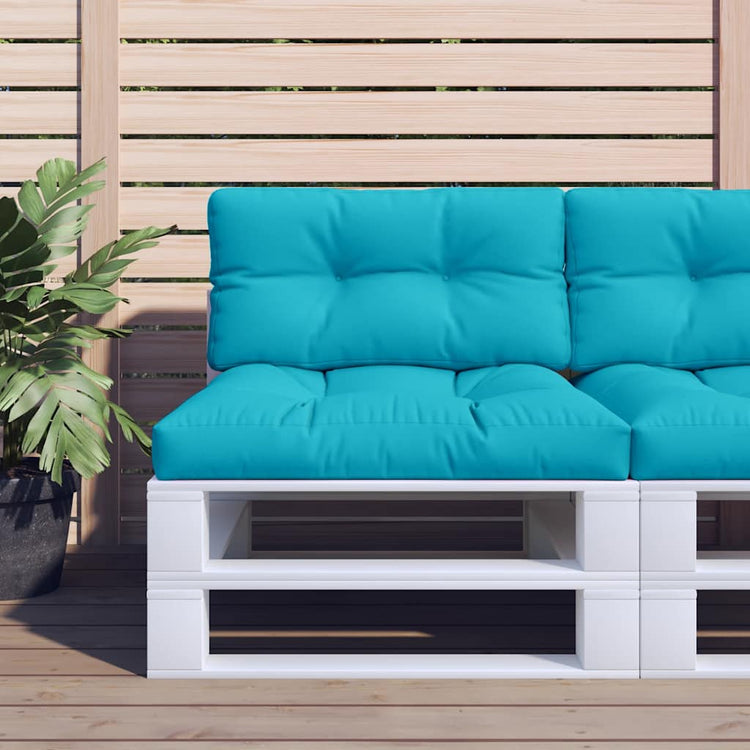 Coussins de palette vidaxl 2 st tissu turquoise