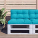 Coussins de palette vidaxl 2 st tissu turquoise