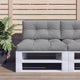 Coussins de palette vidaxl 2 st tissu gris