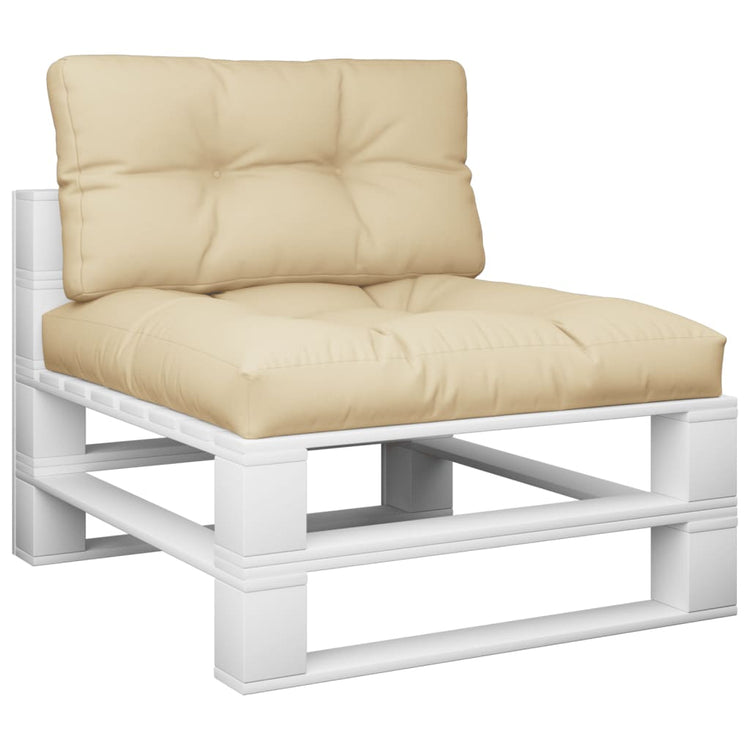 Coussins de palette vidaxl 2 st tissu beige