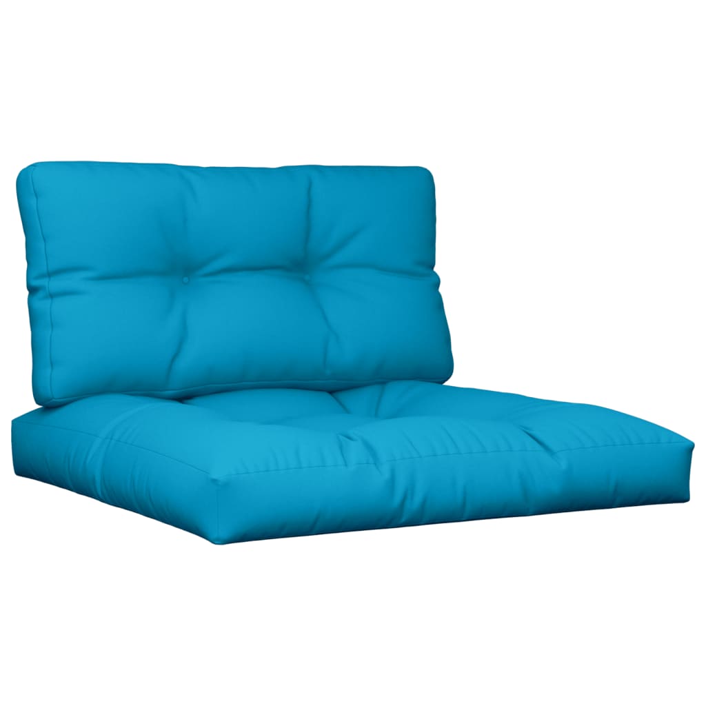 Coussins de palette vidaxl 2 st tissu bleu clair