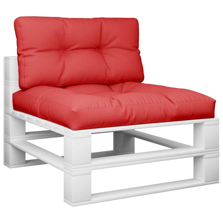 Coussins de palette vidaxl 2 st tissu rouge
