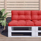 Coussins de palette vidaxl 2 st tissu rouge
