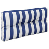 VidaXL coussins de palette 2 pcs tissu rayé blanc et bleu - afbeelding 3