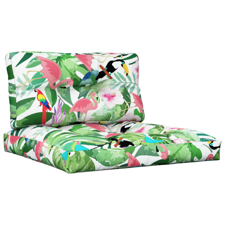 Vidaxl Pallet Cushions 2 St tissu multi-colorant