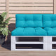 VidaXL coussins de palette 2 pcs tissu turquoise