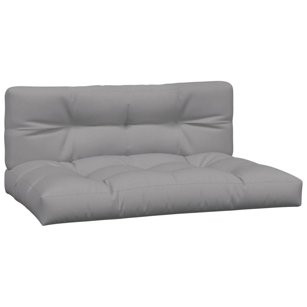 Coussins de palette vidaxl 2 st tissu gris