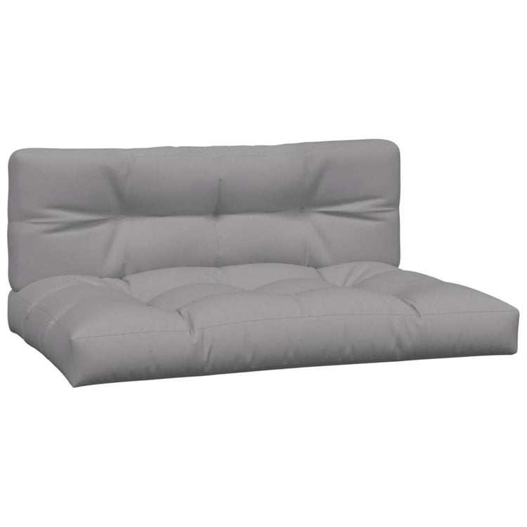 Coussins de palette vidaxl 2 st tissu gris