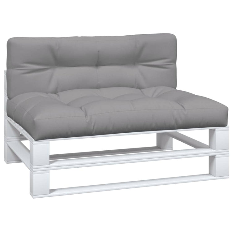 Coussins de palette vidaxl 2 st tissu gris
