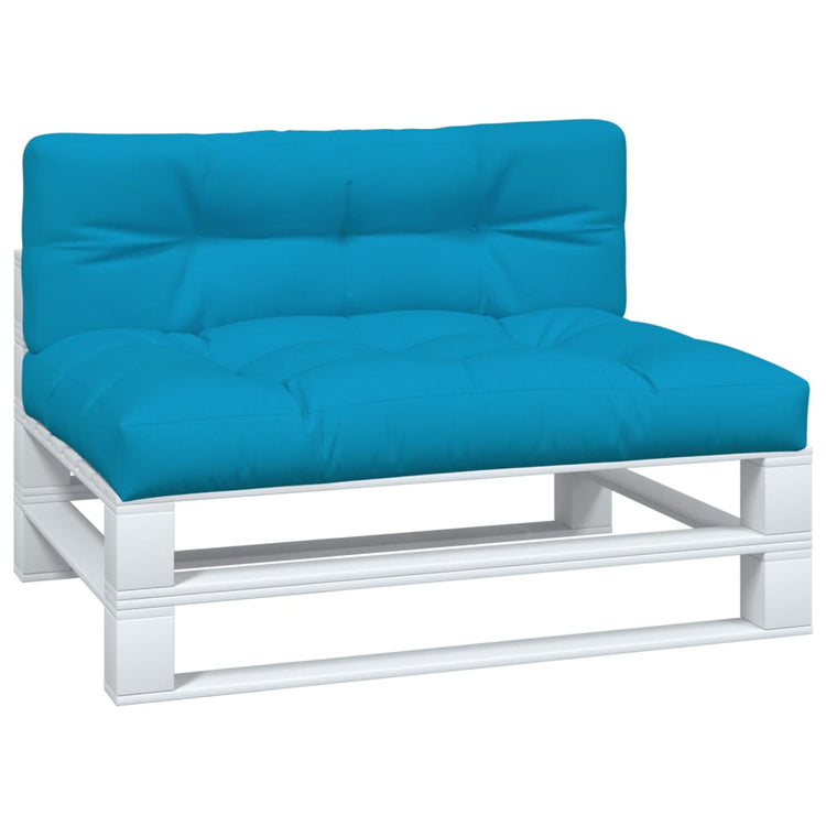 Coussins de palette vidaxl 2 st tissu bleu clair