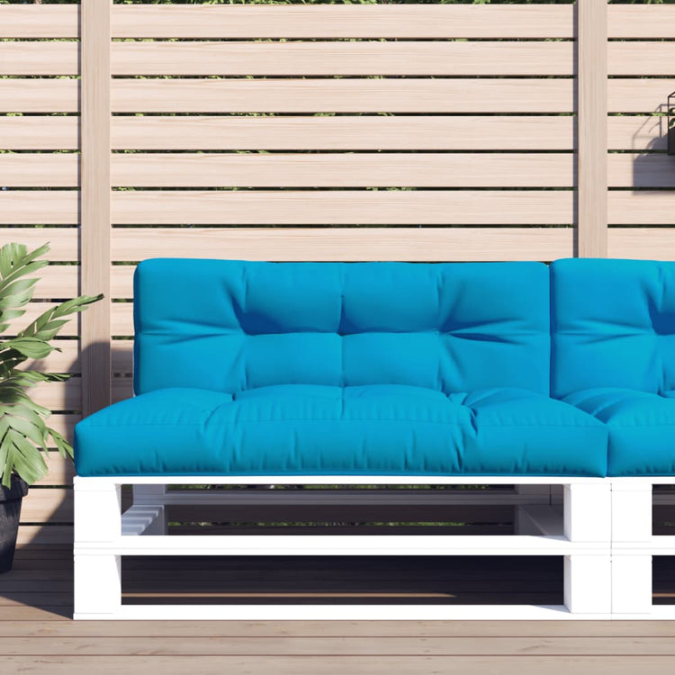 Coussins de palette vidaxl 2 st tissu bleu clair