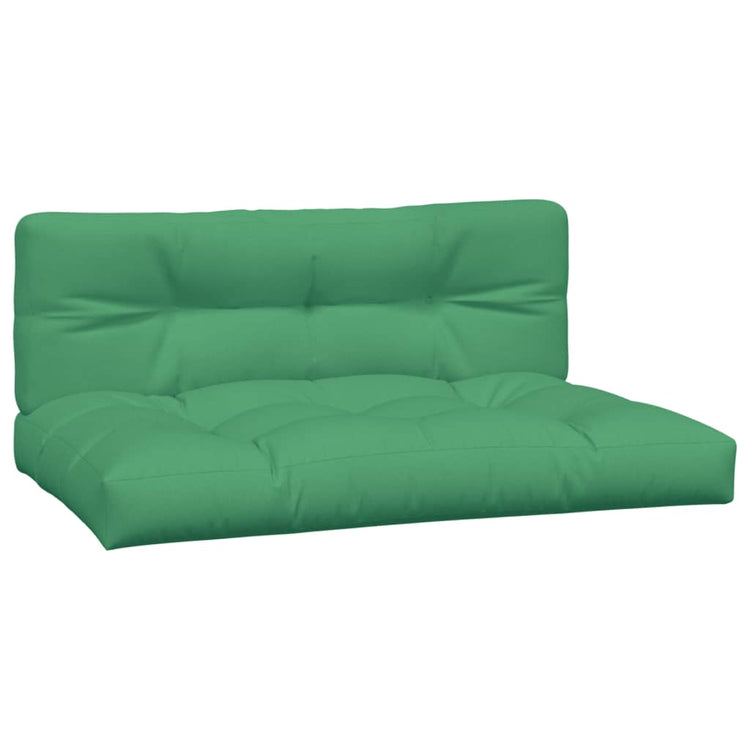 Coussins de palette vidaxl 2 st tissu vert