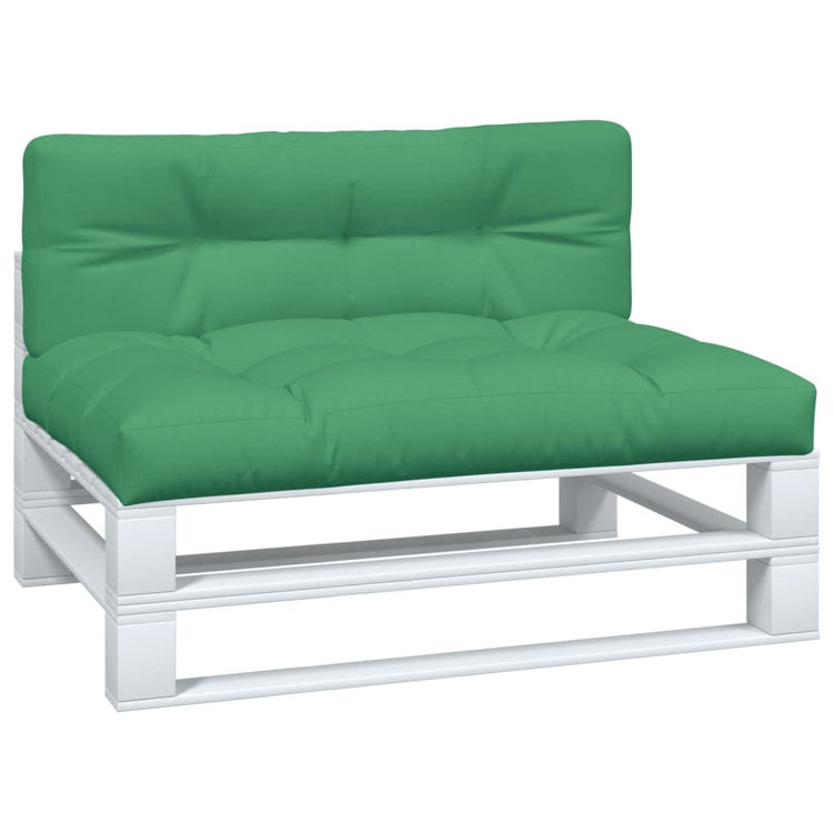 Coussins de palette vidaxl 2 st tissu vert